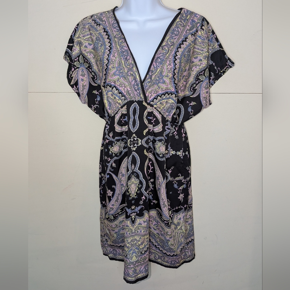 Angie Paisley Loose Dress Boho Style